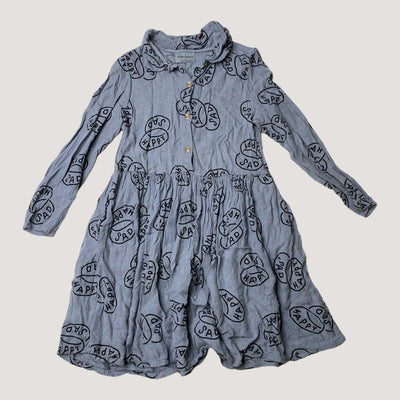 Bobo Choses woven dress, french grey | 122cm