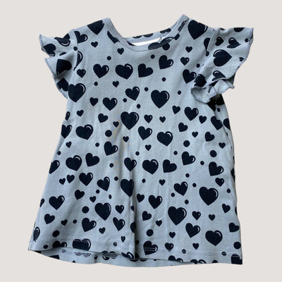 Mini Rodini t-shirt dress, hearts | 68/74cm
