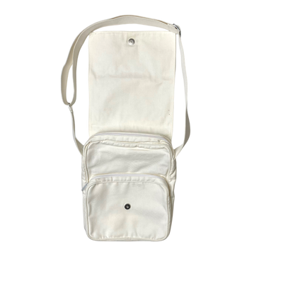 Marimekko canvas shoulder bag, ivory