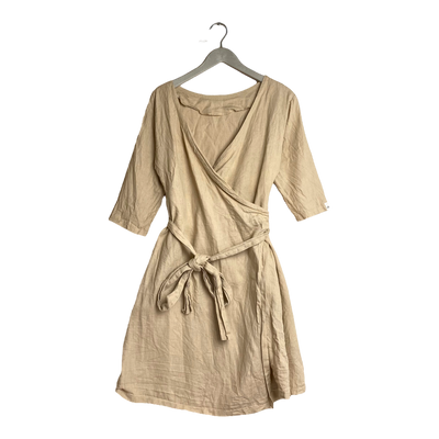 Nakoa linen wrap dress, tan | woman S