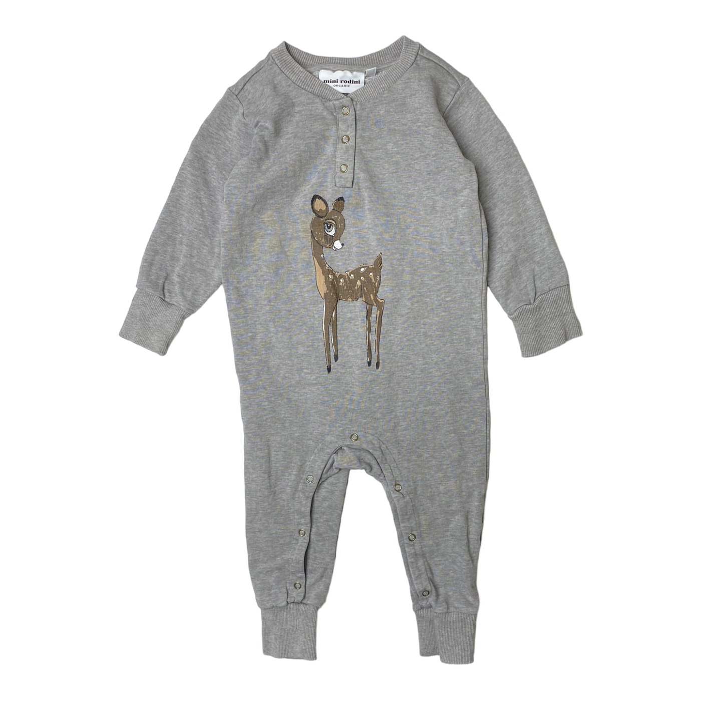 Mini Rodini sweat jumpsuit, bambi | 68/74cm