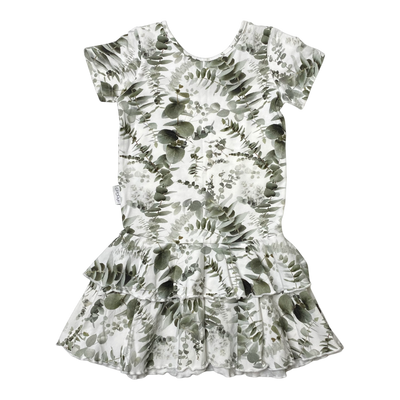 Gugguu t-shirt frilla dress, eucalyptus | 116cm