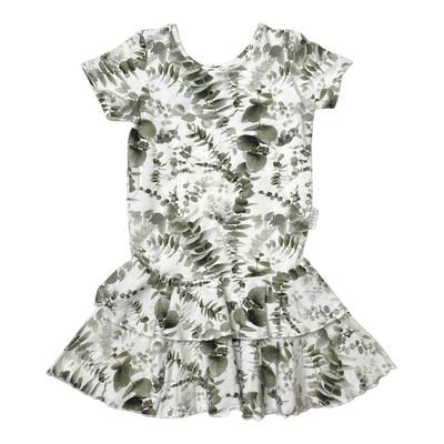 Gugguu t-shirt frilla dress, eucalyptus | 116cm