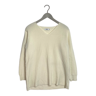 Uhana merino knitted jumper, cream | woman XXS