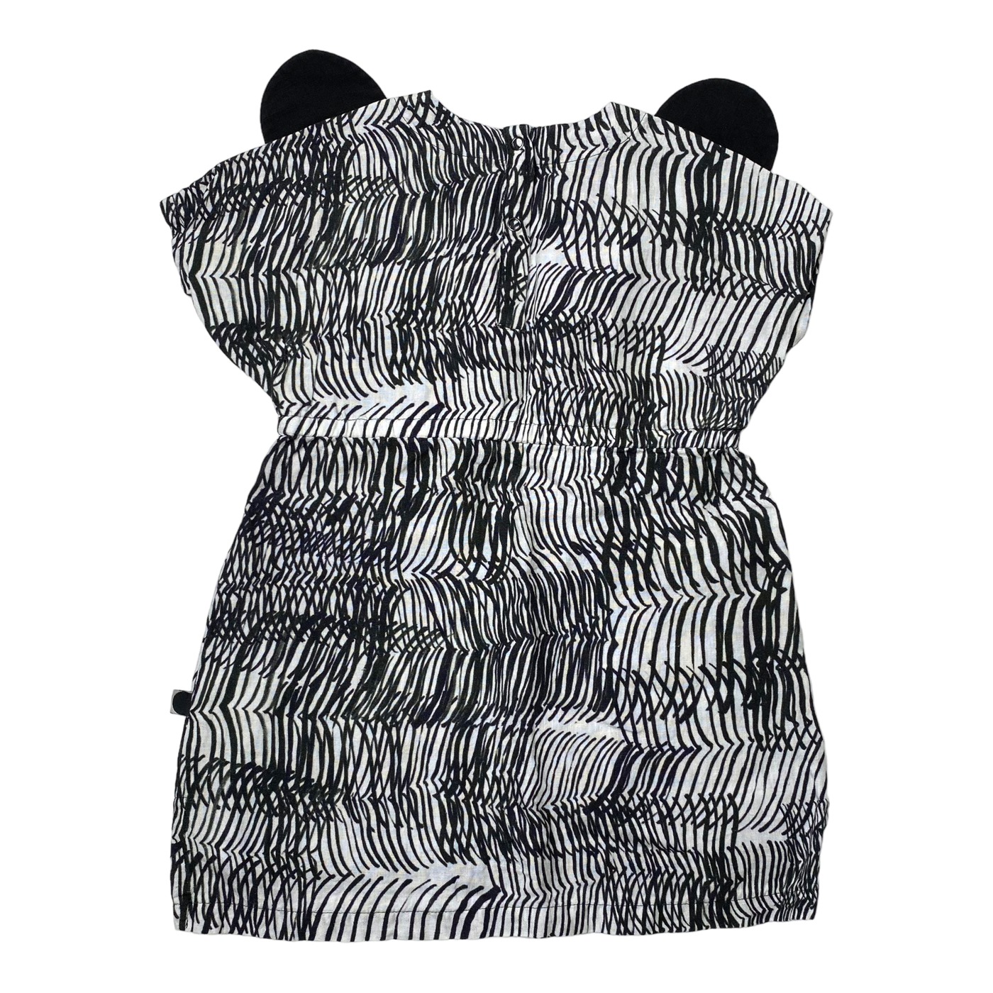 Papu linen dress, black/white | 86/92cm