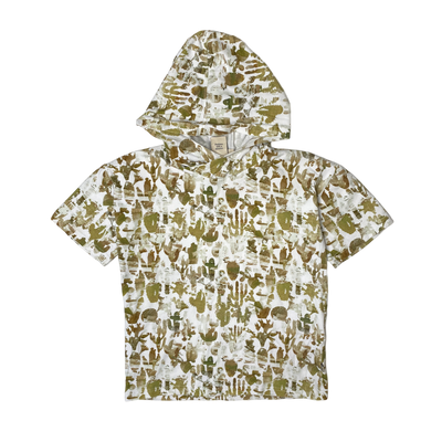Kaiko hooded t-shirt, cactus | 134/140cm