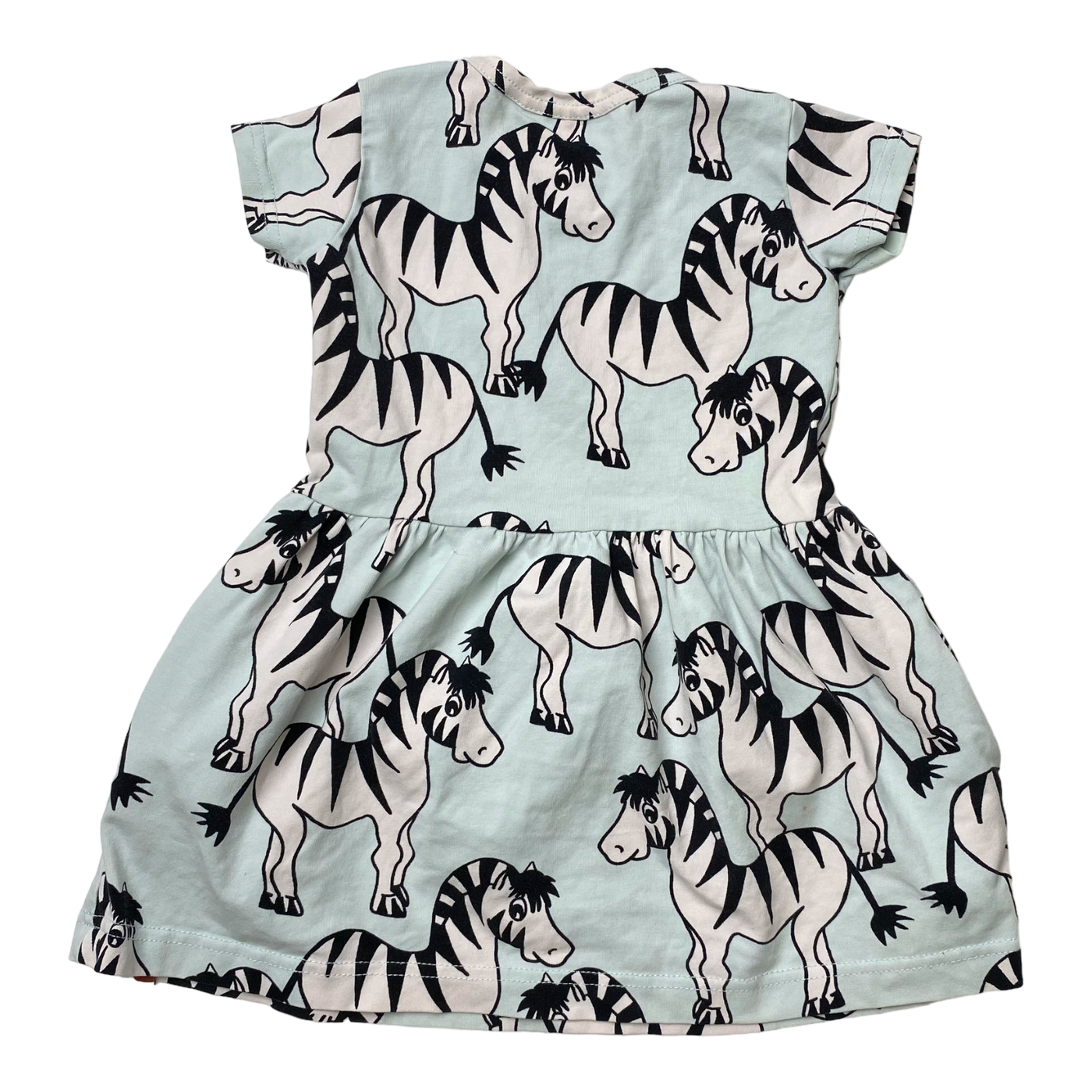 Blaa t-shirt dress, zebra | 74/80cm