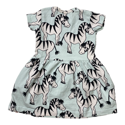Blaa t-shirt dress, zebra | 74/80cm