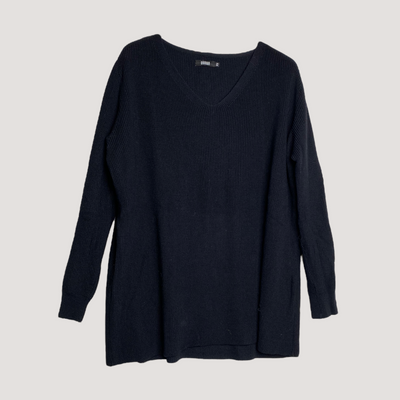 Uhana merino knitted jumper, black | woman XS