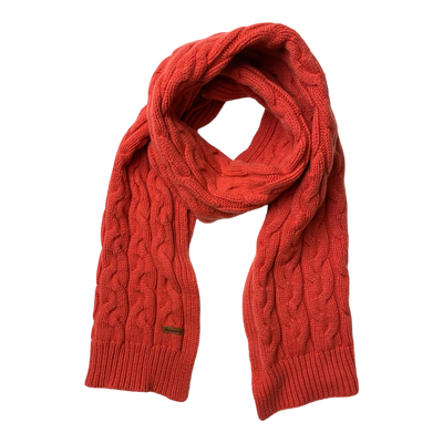 Peak Performance cable knit scarf, tomatoe | unisex