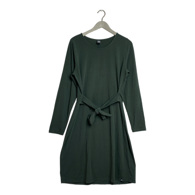 Kaiko belted dress, hunter green | woman L
