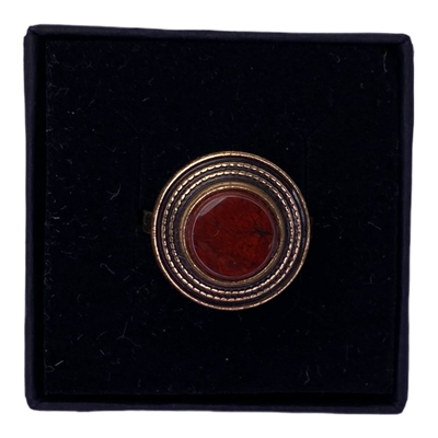 Kalevala Koru ring, bronze and red