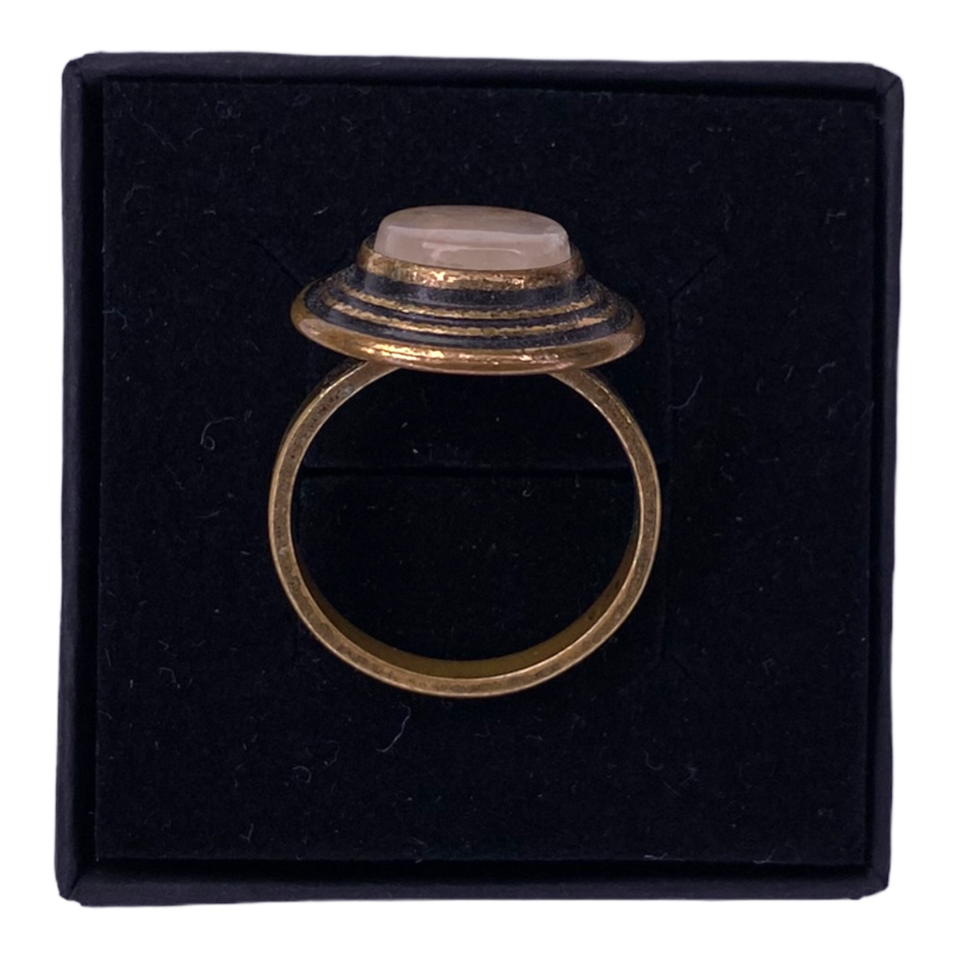 Kalevala Koru ring, bronze and misty rose