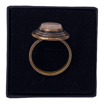 Kalevala Koru ring, bronze and misty rose