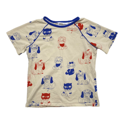 Mini Rodini t-shirt, cats and dogs | 116/122cm