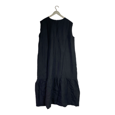 Papu linen dress, black | women XL