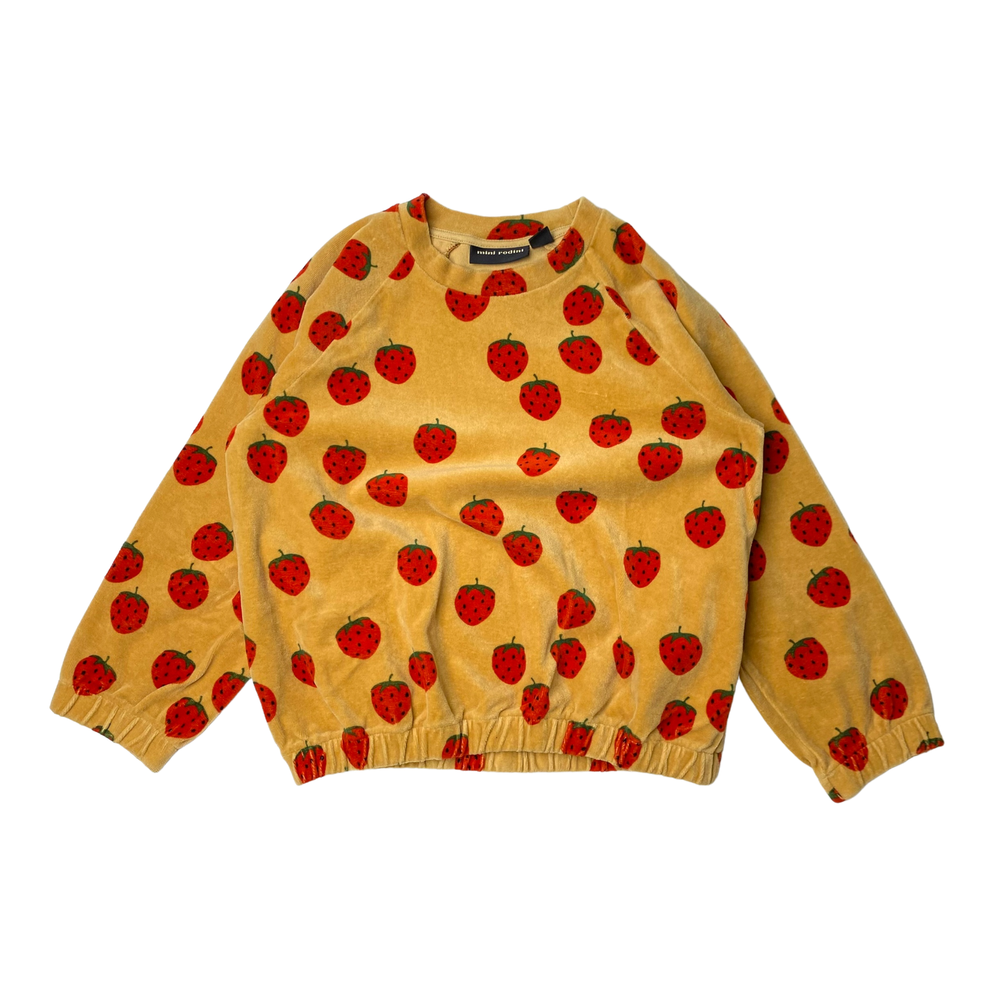 Mini Rodini fleece shirt, strawberry | 128/134cm