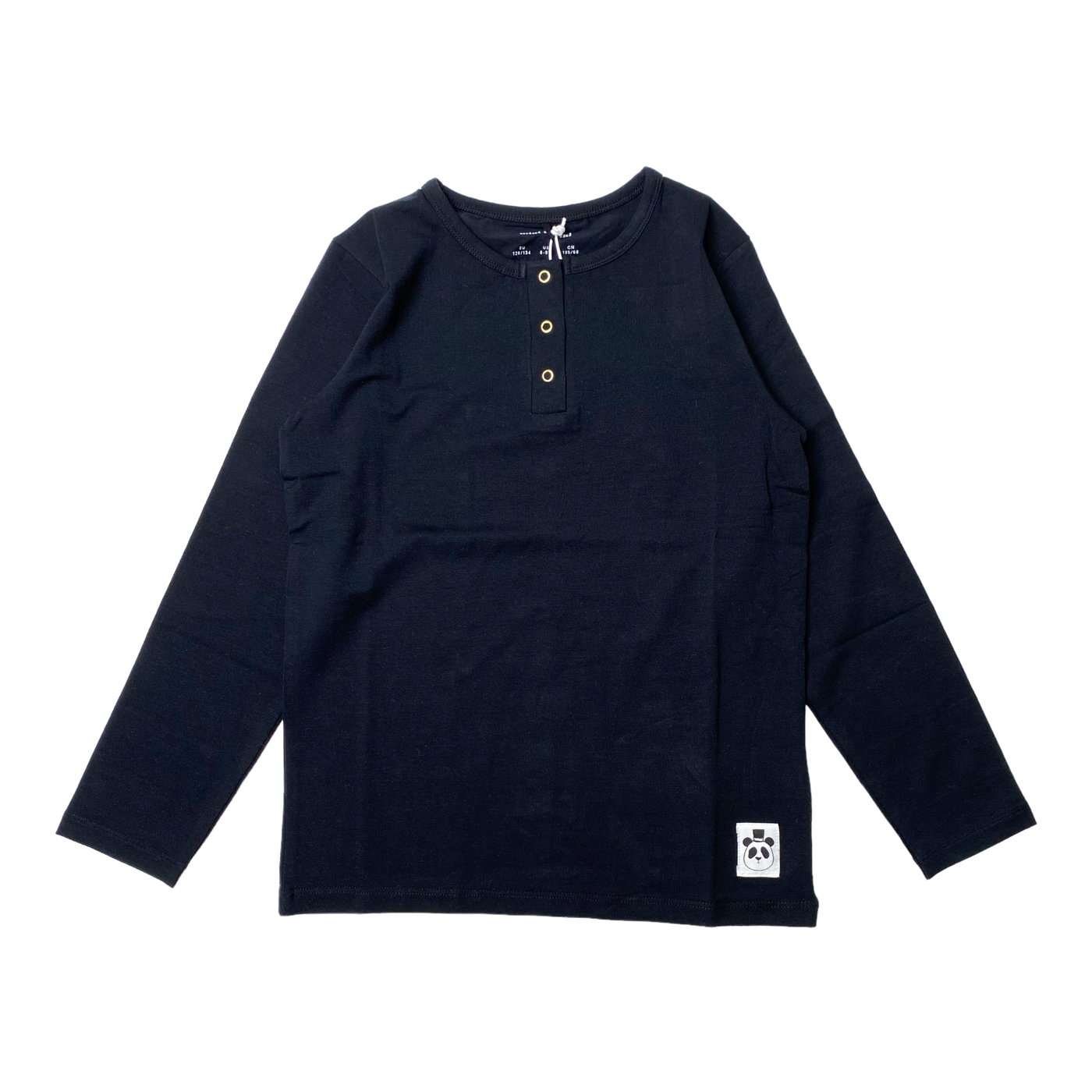 Mini Rodini basic grandpa shirt, black | 128/134cm