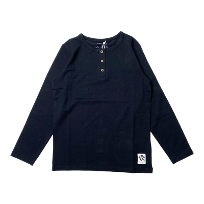 Mini Rodini basic grandpa shirt, black | 128/134cm