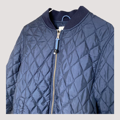 Knowledge Cotton quilted bomber, midnight blue | women S
