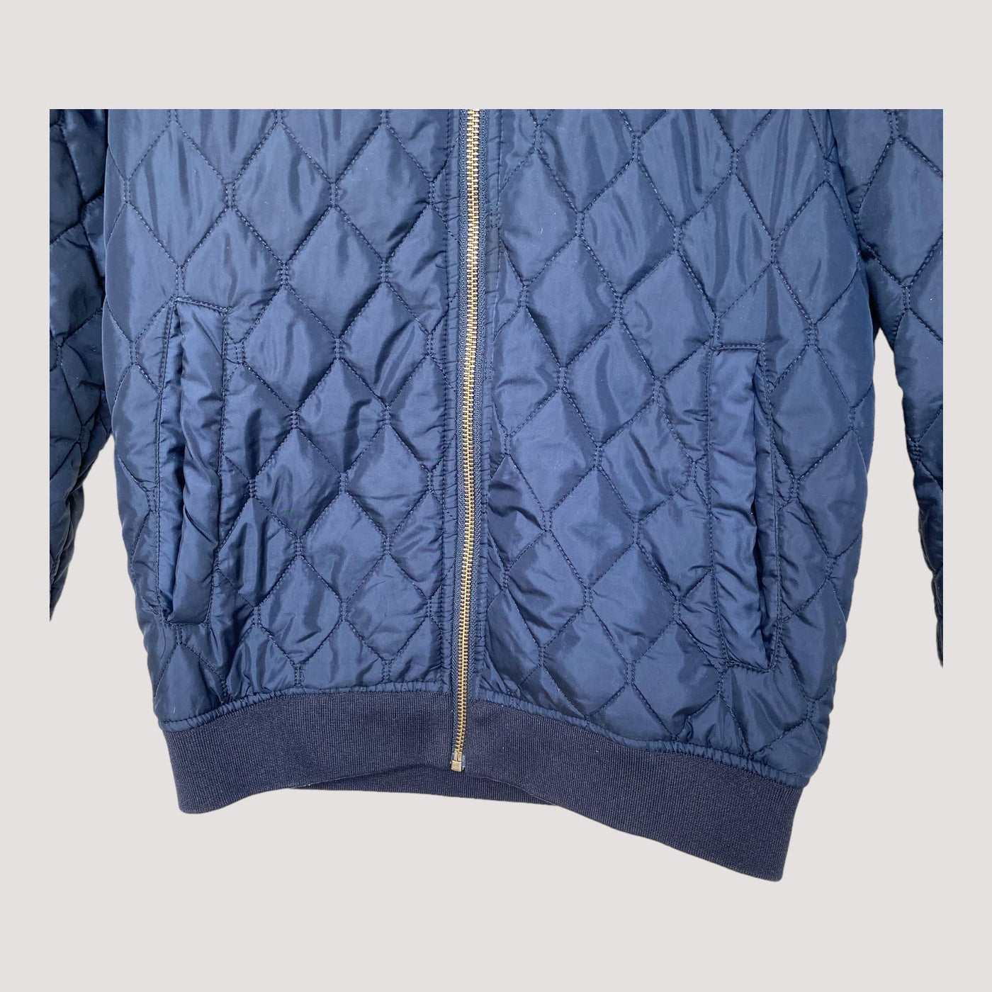 Knowledge Cotton quilted bomber, midnight blue | women S