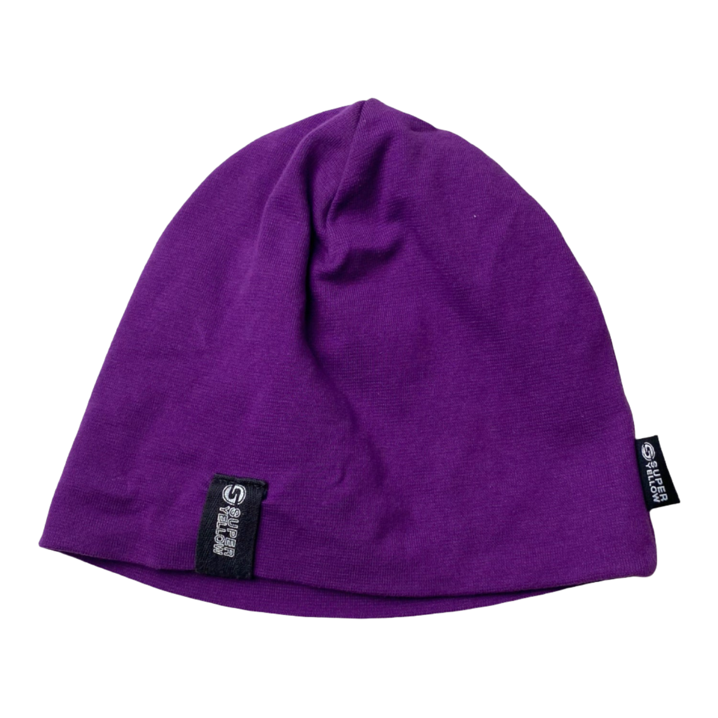 Superyellow tricot beanie, purple | adult onesize
