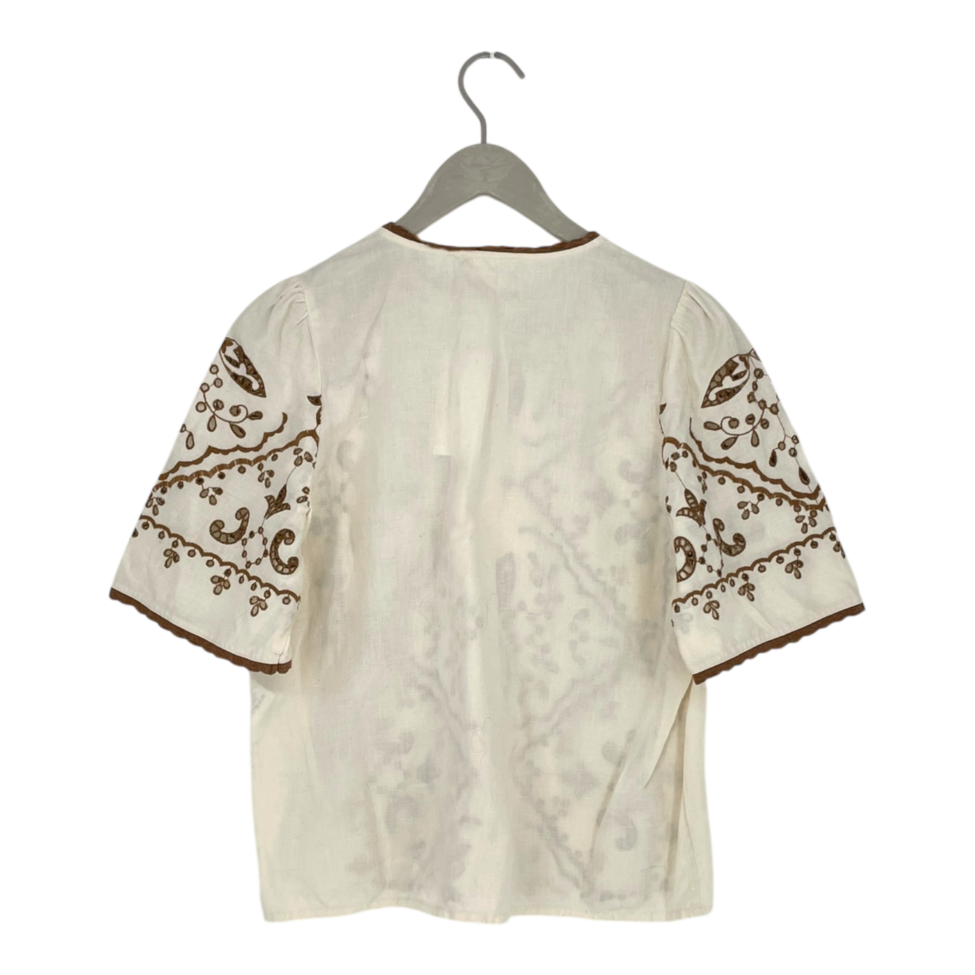 Sézane linen top, white | woman 38