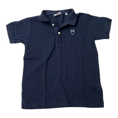 Knowledge cotton collar t-shirt, navy | 134/140cm