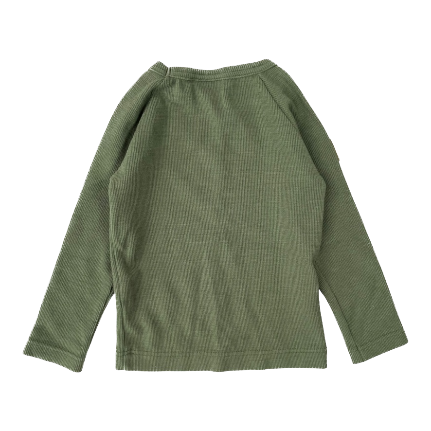 Metsola wool blend shirt, green | 80cm