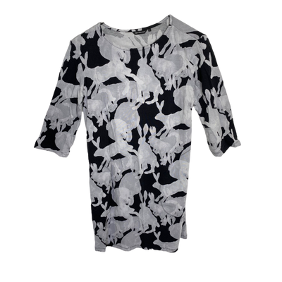 Marimekko tunic, silver / black | woman S