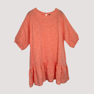 MIAM linen tunic dress, coral pink | women M