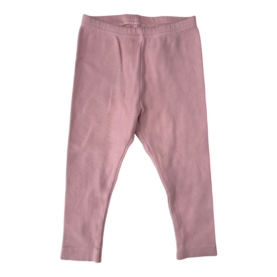 Metsola rib leggings, pink | 86/92cm