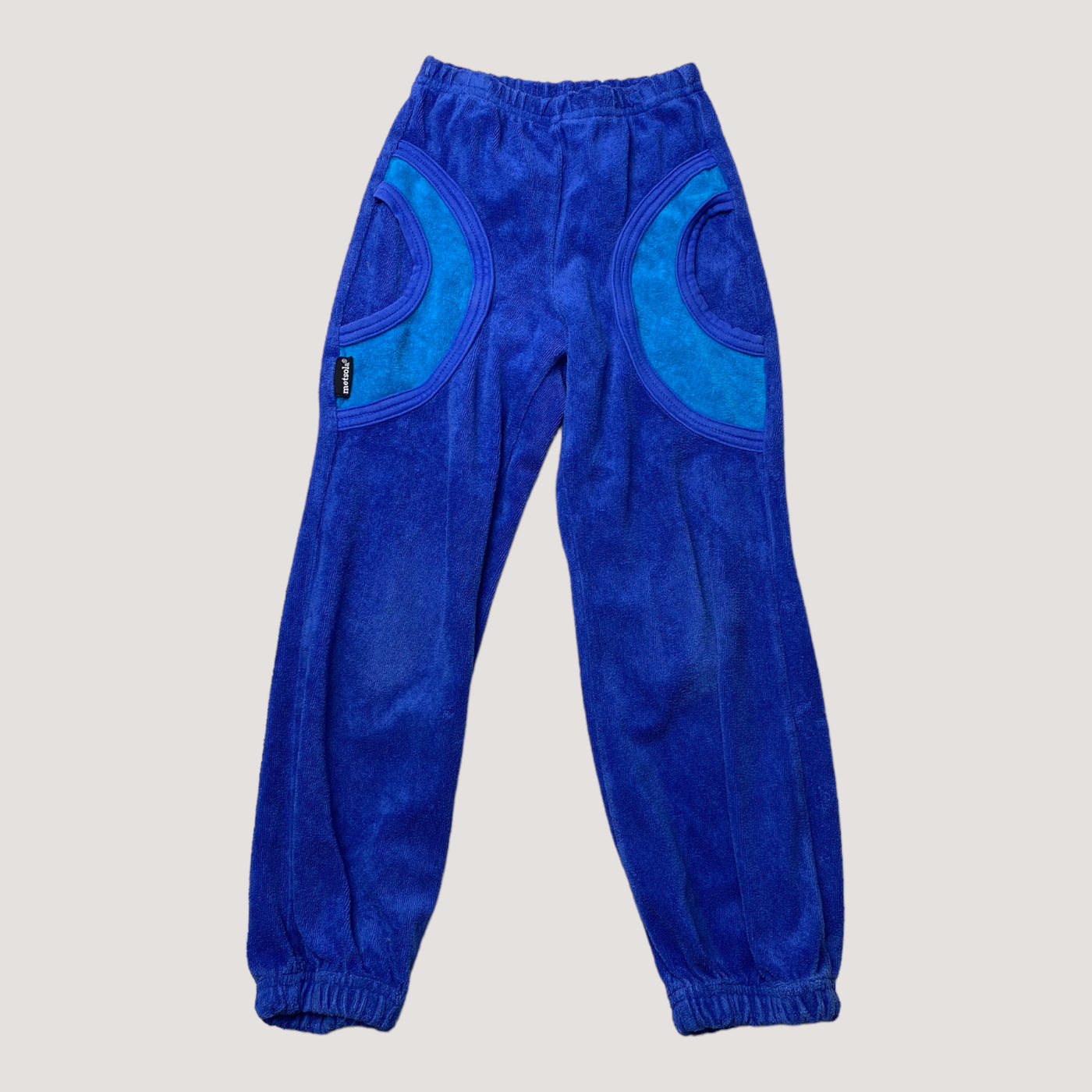 Metsola terry pants, blue | 116cm