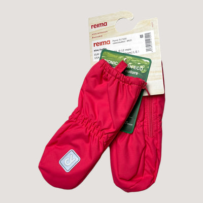 Reima baby gloves, deep pink | 0-1y