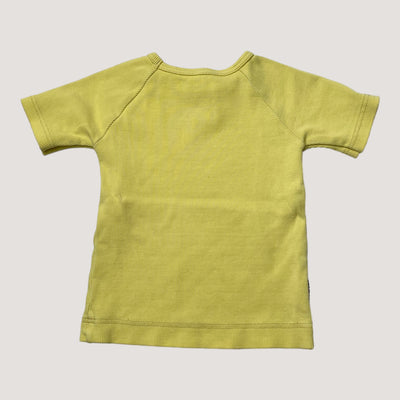 Metsola rib t-shirt, yellow | 92cm