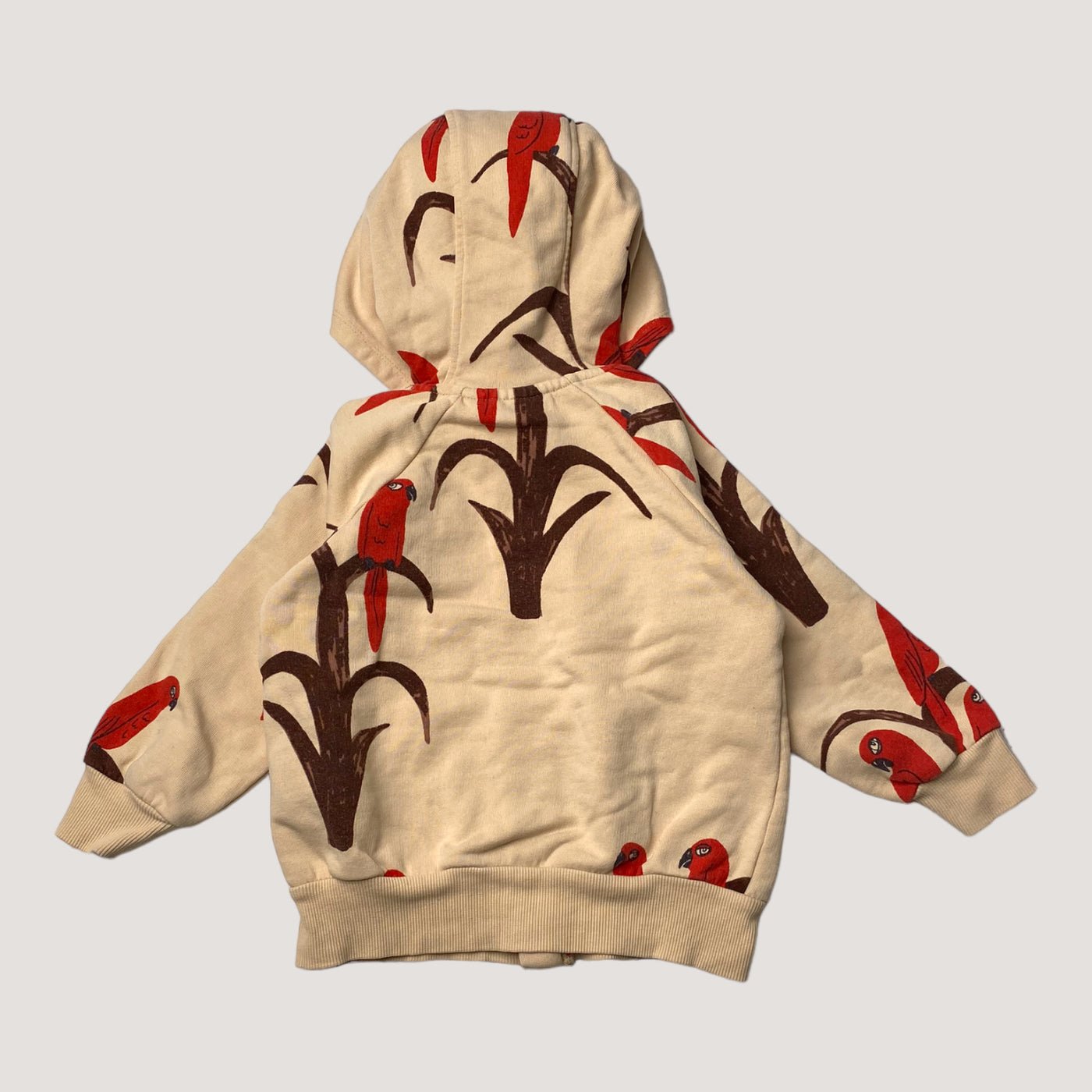 Mini Rodini zip hoodie, parrot | 92/98cm