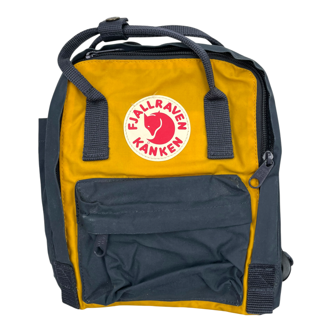 yellow backpack fjllrven Re-Kanken Sunflower where it prevents the contents of the backpack from pressing against your backand is always within reach when you want to take a break and sit down wherever you are Fjllrven knken reppu, blue /