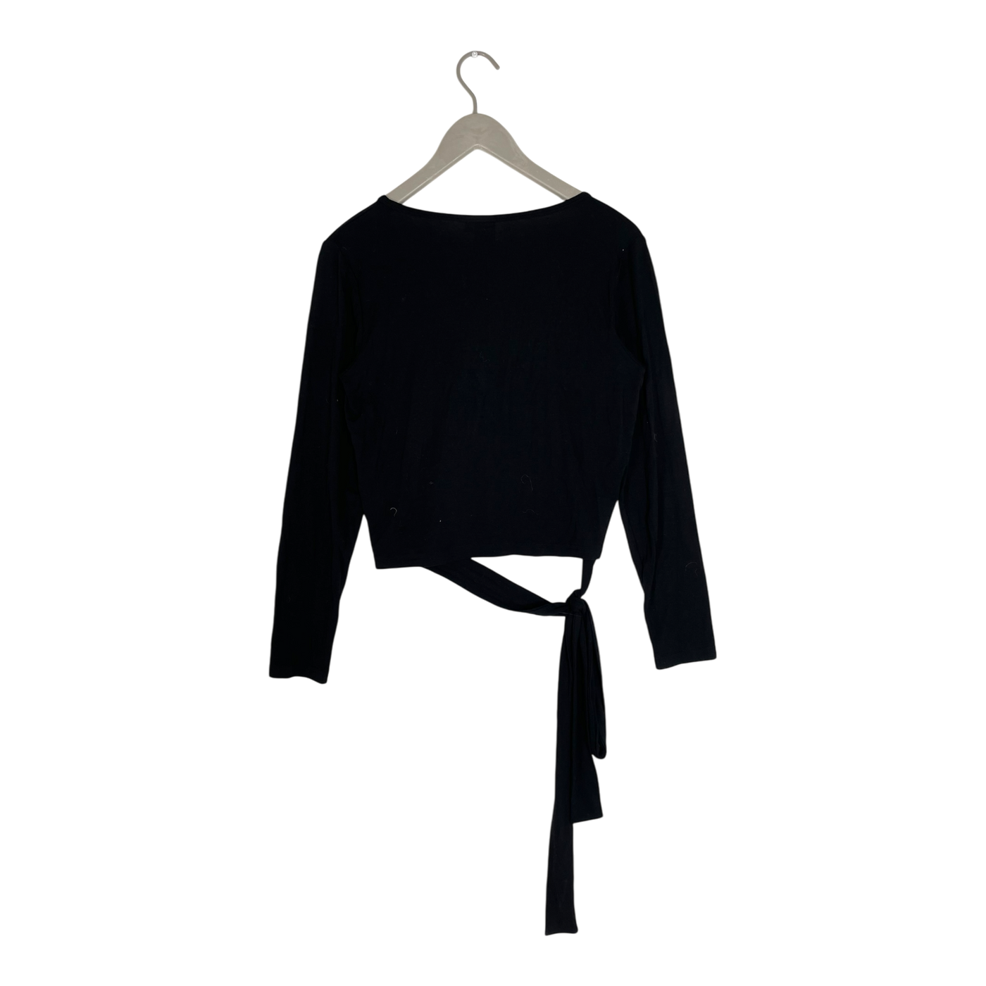 Kaiko tricot wrap shirt, black | woman M