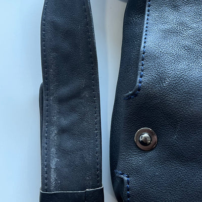Harold's Bags leather crossbag small, midnight blue/black