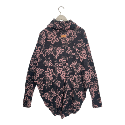 Ommellinen merino pancho, babushka roses | L