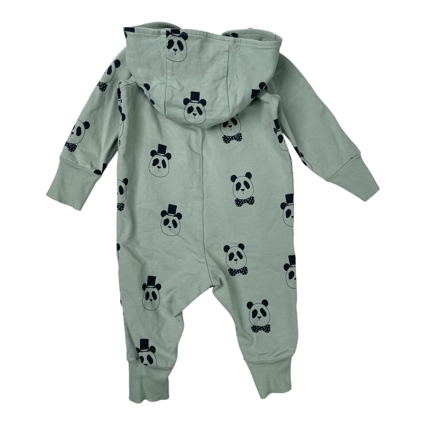 Mini Rodini sweat jumpsuit, panda | 56/62cm