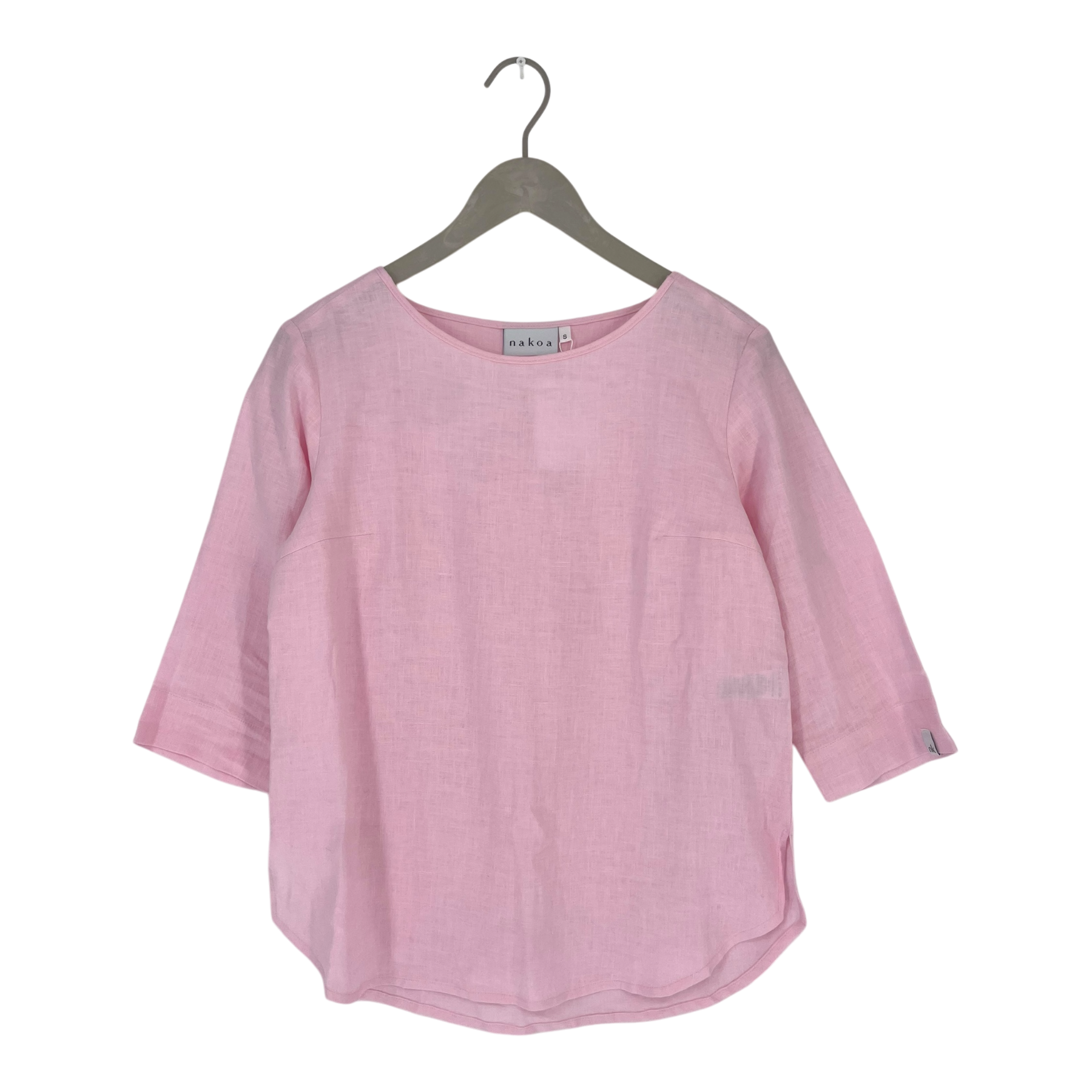 Nakoa classic linen shirt, pink | woman S – Ninyes