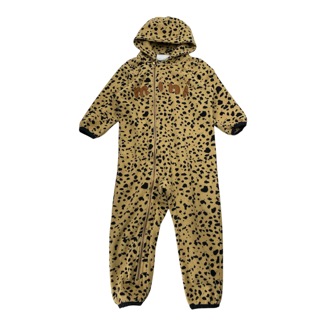 mini rodini leopard dress Mini Rodini fleece jumpsuit, leopard
