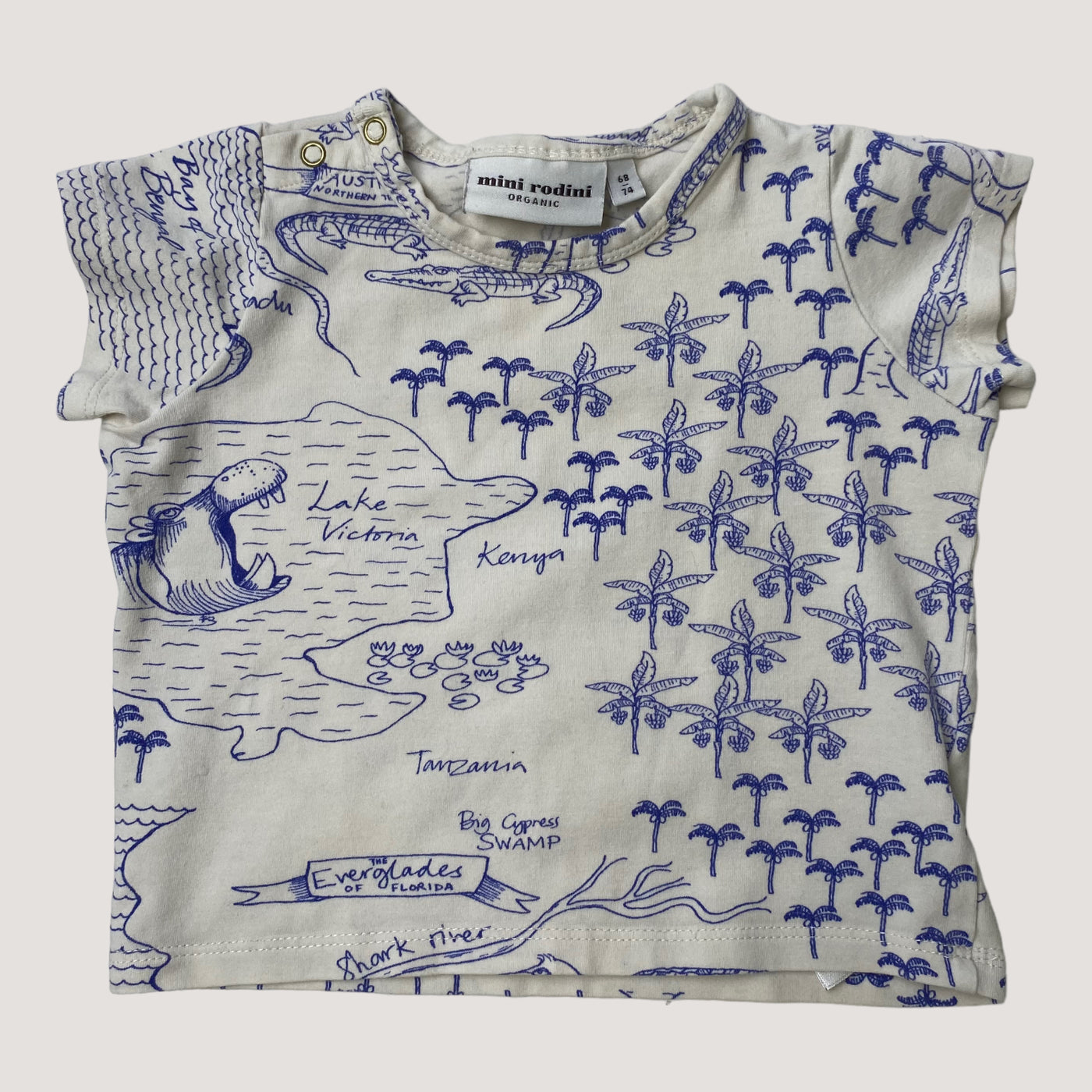 t-shirt, croco map | 68/74cm