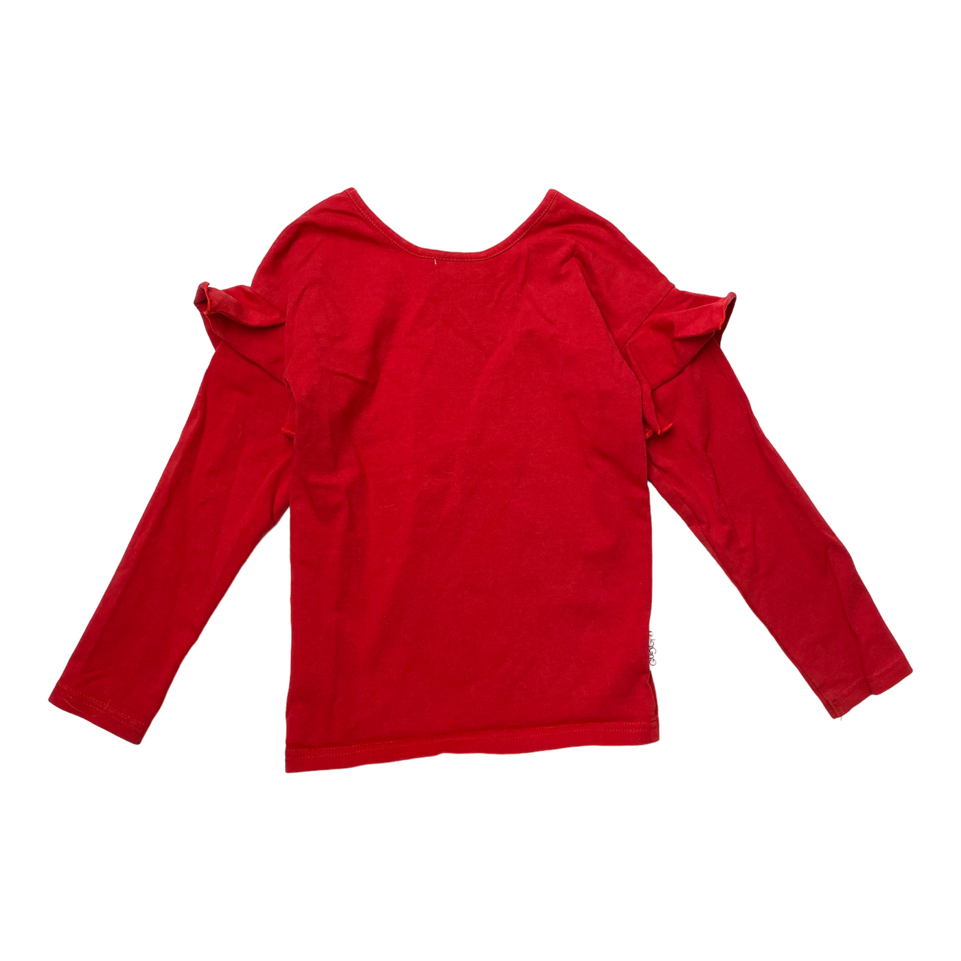 Gugguu frill shirt, red | 92cm