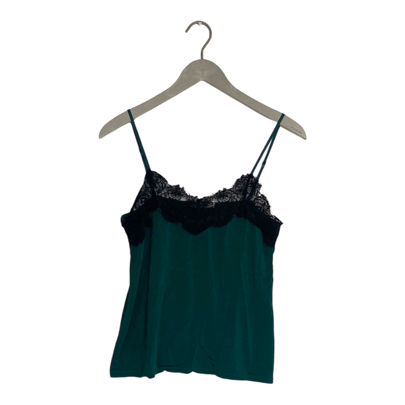 Ganni lace top, hunter green | woman S