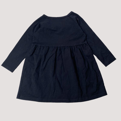 bow dress, black | 98/104cm
