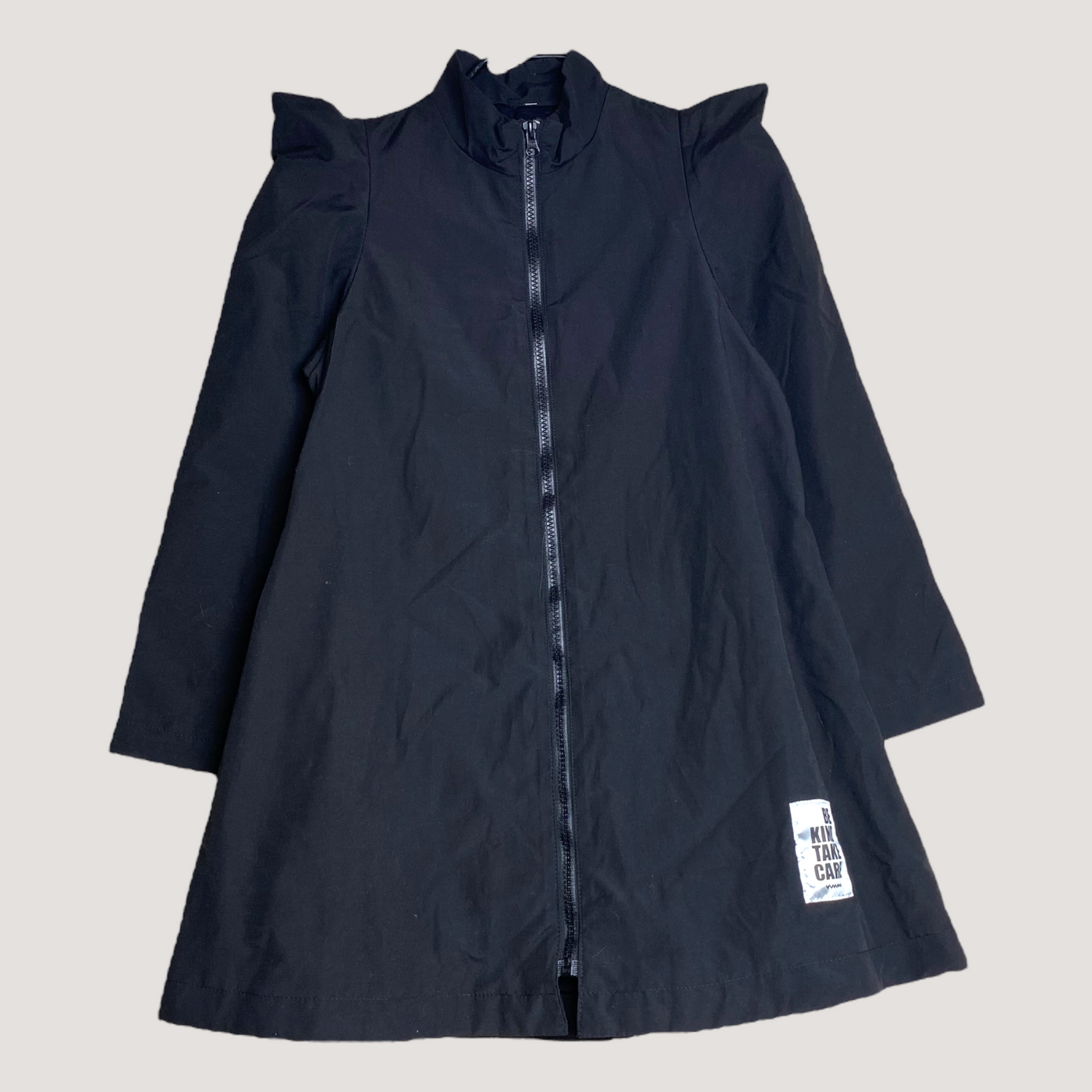 Vimma woven zipper dress, black | 140cm