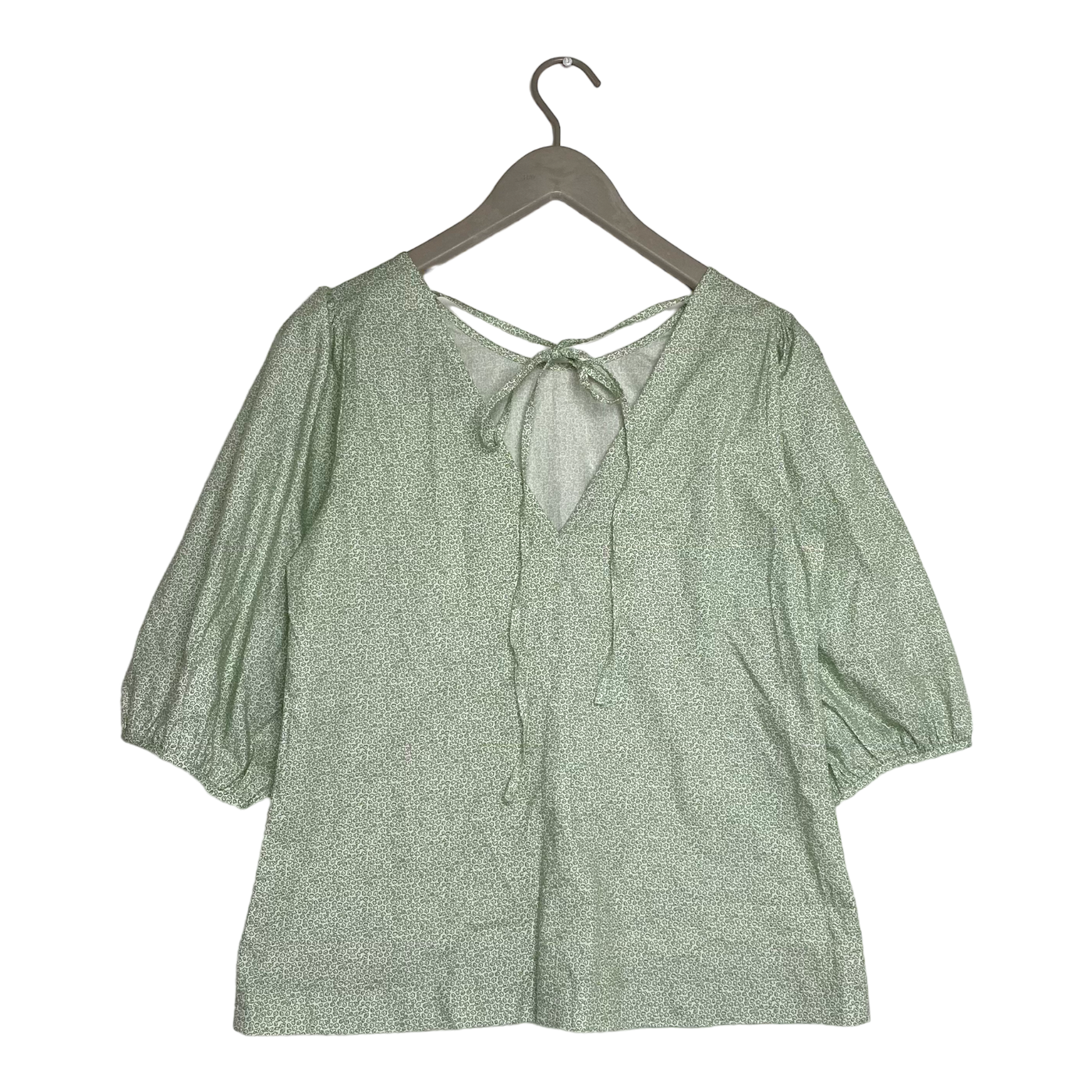 Residus bibi cotton blouse, green/white | woman S