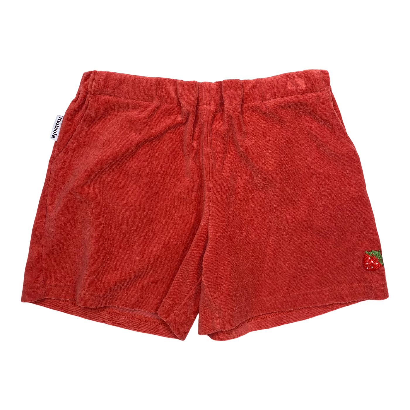 Metsola terry shorts, chili red | 134/140cm